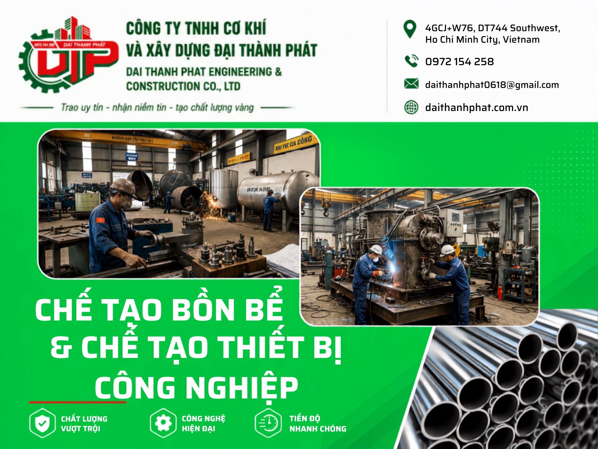 Chế tạo bồn bể và thiết bị công nghiệp